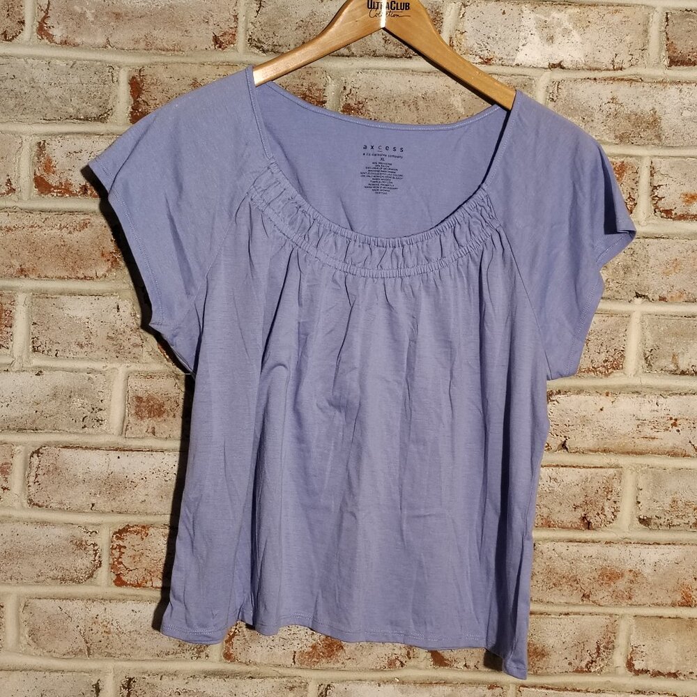 Liz Claiborne Axcess Womens Lavender Drop Sleeve Top - XL
